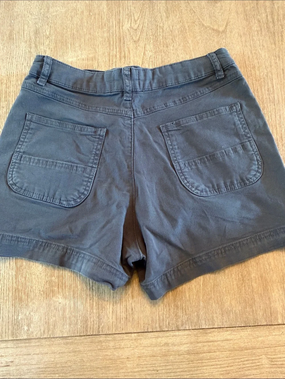 Marine Layer High Waisted Dark Gray Cotton Shorts